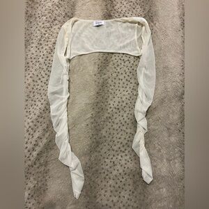 Outcast Sheer Cream Long Sleeve Top